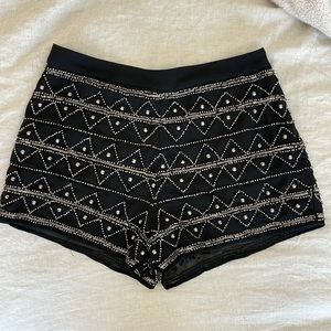NWT beaded shorts M hot pants